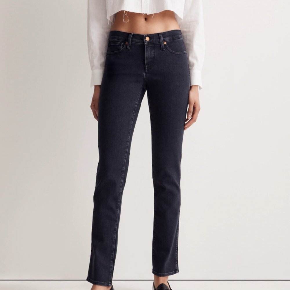 Madewell - Low-rise Stovepipe Jeans, Black, size 27